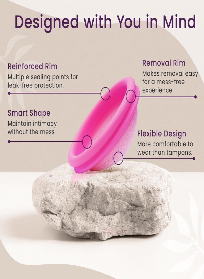 Ecoblossom Reusable Menstrual Disc - Small Menstrual Cup - Soft Period Disc for Women Designed with Flexible, Medical-Grade Silicone Period Cup (Small - Teal & Magenta) - Image 5